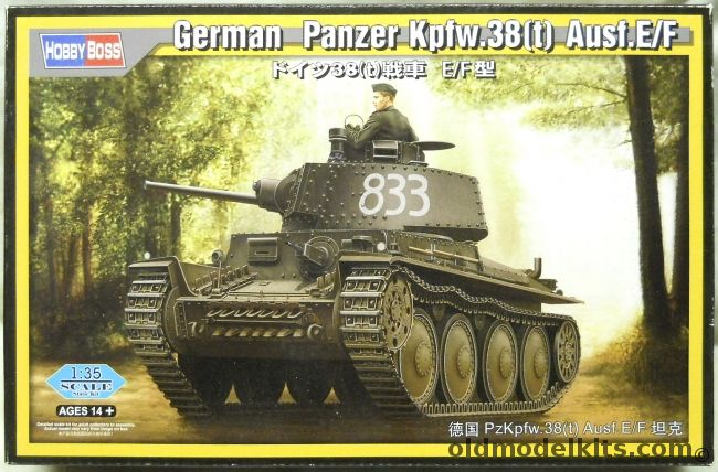 Hobby Boss 1/35 German Panzer Kpfw.38(t) Ausf E/F, 80136 plastic model kit