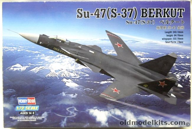 Hobby Boss 1/72 Su-47 Berkut (S-37) - Golden Eagle, 80211 plastic model kit