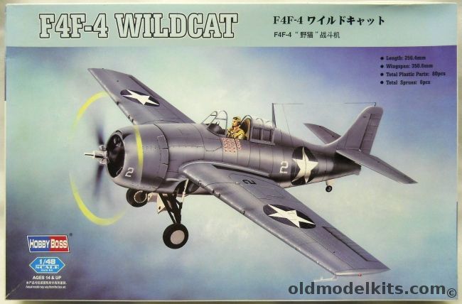 Hobby Boss 1/48 F4F-4 Wildcat - VMF-223 Guadalcanal 1942 Captain Marian E Carl - (F4F  F4F4), 80328 plastic model kit