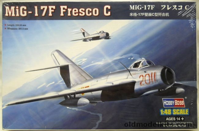 Hobby Boss 1/48 Mig-17 Fresco C - Soviet Air Force / East German / North Vietnam, 80334 plastic model kit