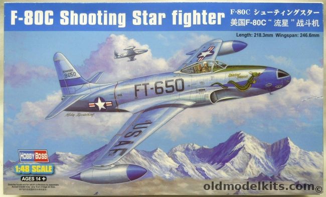 Hobby Boss 1/48 F-80C Shooting Star Fighter, 81725 plastic model kit