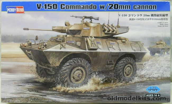 Hobby Boss 1/35 V-150 Commando With 20mm Cannon - Armored Car, 82420 plastic model kit