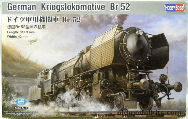 Hobby Boss 1/72 German Kriegslokomotive Br52 - Locomotive, 82901 plastic model kit