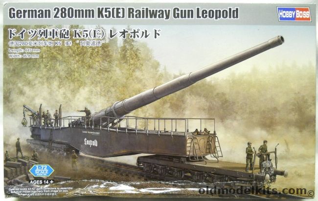 Hobby Boss 1/72 German 280mm K5(E) Railway Gun Leopold, 82903 plastic model kit