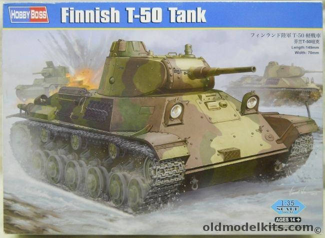 Hobby Boss 1/35 Finnish T-50 Tank, 83828 plastic model kit