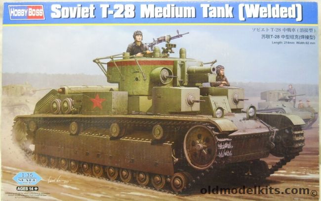Hobby Boss 1/35 Soviet T-28 Medium Tank - Welded, 83852 plastic model kit