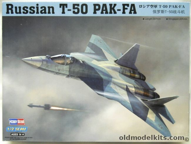Hobby Boss 1/72 Russian T-50 PAK-FA - First Flight or Blue 51, 87257 plastic model kit