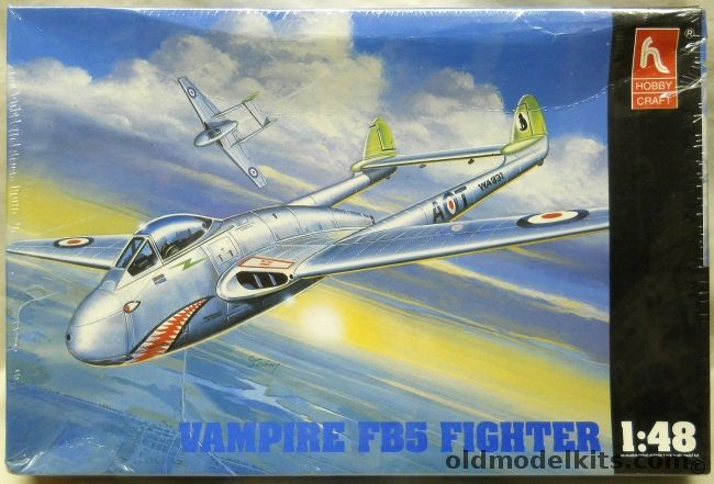 Hobby Craft 1/48 Vampire FB5 / FB6 - RAF  No. 112 Sq 1951 / Swiss / Venezuela - (DH-100), HC1574 plastic model kit