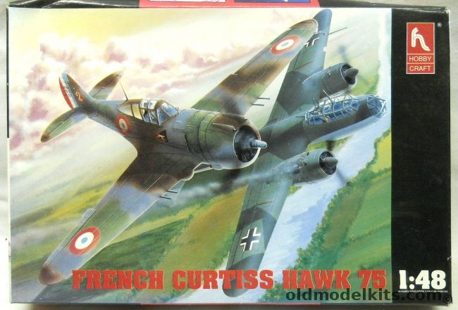 Hobby Craft 1/48 French Curtiss Hawk 75 - Hawk 75 A-3 GC 1/5 France June 1940 / Free France (FAFL) May 1941, HC1560 plastic model kit