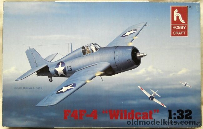 Hobby Craft 1/32 Grumman F4F-4 Wildcat - US Navy Or Royal Navy FAA / Fleet Air Arm  - (ex Trumpeter), HC1689 plastic model kit