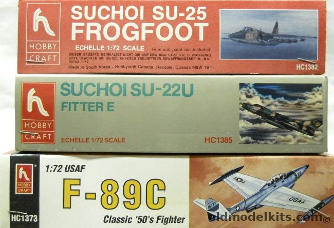 Hobby Craft 1/72 Sukoi Su-25 Frogfoot / F-89C Scorpion / Su-22 U Fitter E, HC1382 plastic model kit