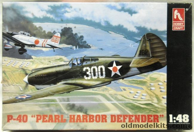 Hobby Craft 1/48 P-40 Pearl Harbor Defender - 78th PS 18th PG Bellows Field December 1941 / 78th PS 18th FG Hawaii August 1941 / 14th PW Wheeler Field Hawaiian Interceptor Command January 1942 / 17th PS 24th PG Philippines December 1941, HC1450 plastic model kit