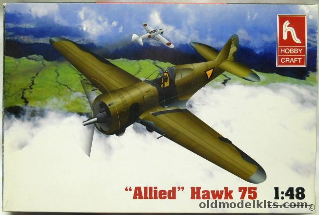 Hobby Craft 1/48 Allied Hawk 75 - Netherlands East Indies Java Dec 1941 / Mohawk IV South African AF No. 3 Sq Ethiopia Nov 1941 / Peru Air Force 21 Ftr Sq 1950 / China Loiwing 1941 / Little Norway Air Force in Toronto Canada 1942, HC1456 plastic model kit