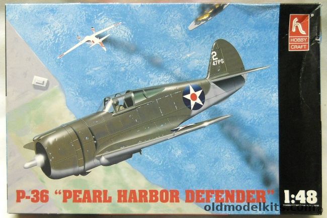 Hobby Craft 1/48 Curtiss P-36 Pearl Harbor Defender - USAAF 47th PS Hawaii Dec 7, 1941 / Brazil Air Force Natal Sept. 30 1943, HC1546 plastic model kit