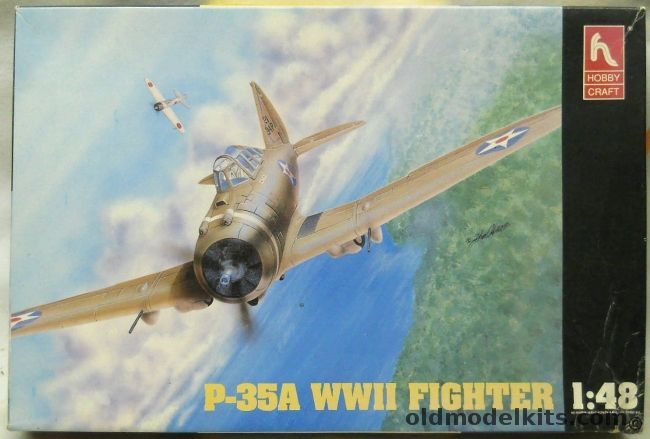 Hobby Craft 1/48 Seversky P-35A - With Squadron Crystal Clear Canopy - USAAF 34th Pursuit Sq 1941 or Unit F8 Swedish Air Force 1942, HC1553 plastic model kit