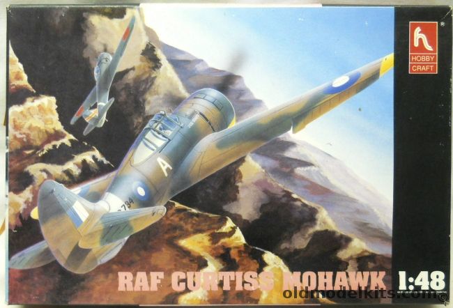 Hobby Craft 1/48 RAF Curtiss Mohawk AND Curtiss Export Hawk HC1557, HC1556 plastic model kit