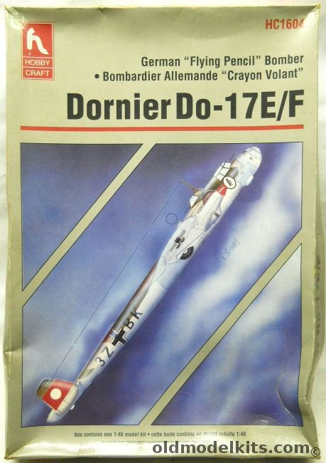 Hobby Craft 1/48 Dornier Do-17E/F Flying Pencil - Spanish Civil War Nationalist K/88 1938 or Luftwaffe III/KG 255 1938, HC1604 plastic model kit