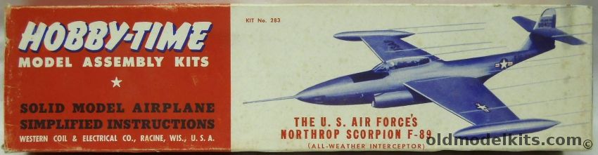 Hobby-Time 1/72 Northrop Scorpion F-89 Prototype - Solid Wood Model Airplane, 283 plastic model kit
