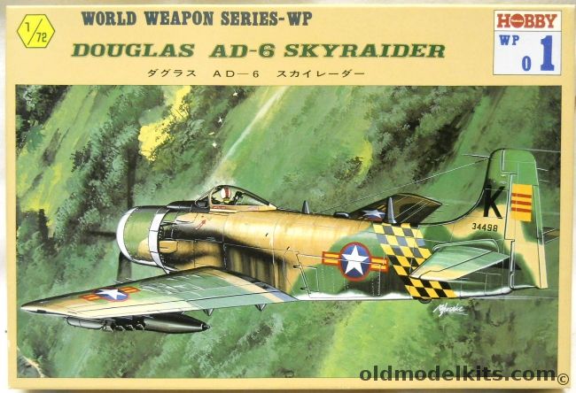 Tsukuda Hobby 1/72 TWO Douglas AD-6 Skyraider - USAF Or South Vietnam, WP-01 plastic model kit