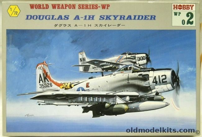 Hobby 1/72 TWO Douglas AH-1 Skyraider - US Navy VA-176 USS Intrepid / VA-52 USS Ticonderoga, WP-02 plastic model kit