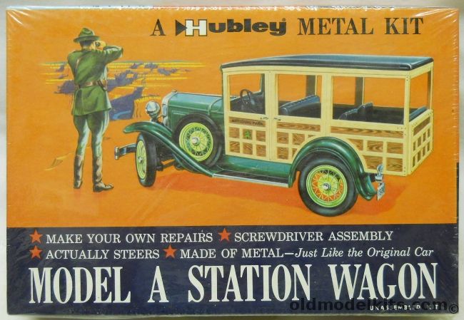 Hubley 1/20 Ford Model A Woody Station Wagon, 4858-400 plastic model kit