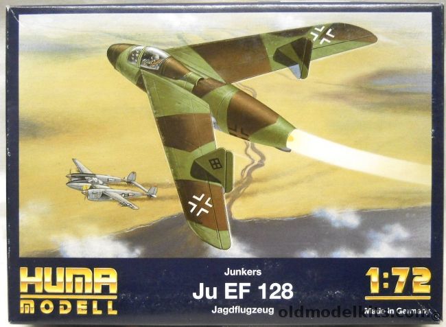 Huma Model 1/72 Junkers Ju EF 128 Jagdflugzeug - (Ju128), 3007 plastic model kit
