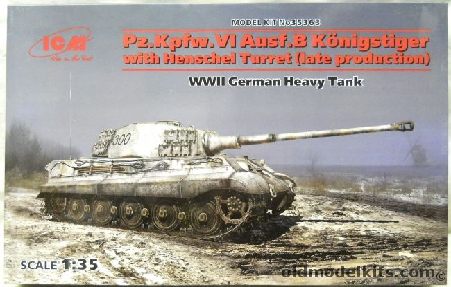 ICM 1/35 Pz.Kpfw.VI Ausf.B Konigstiger King Tiger - Henschel Turret Late production, 35363 plastic model kit