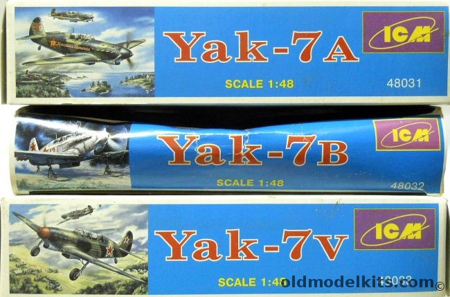 ICM 1/48 Yak-7A And Yak-7B And Yak-7V, 48031 plastic model kit