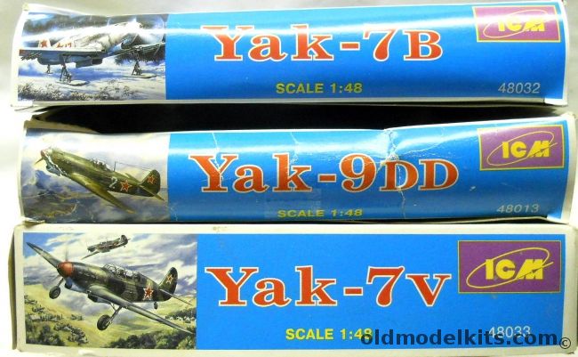 ICM 1/48 Yak-7B And Yak-7V And Yak-9DD, 48032 plastic model kit
