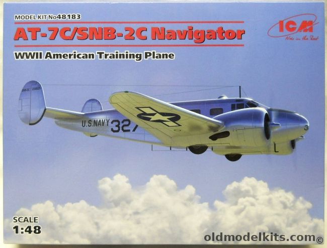 ICM 1/48 AT-7C  SNB-2C Navigator - WWII American Trainer Aircraft - USA US Navy/ USAAF / Royal Netherlands Air Force, 48183 plastic model kit