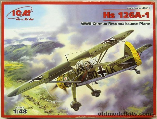 ICM 1/48 Henschel Hs-126 A-1 - (Hs126A-1), 48211 plastic model kit