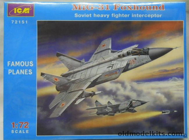 ICM 1/72 Mig=31 Foxhound - Soviet Heavy Fighter Interceptor, 72151 plastic model kit