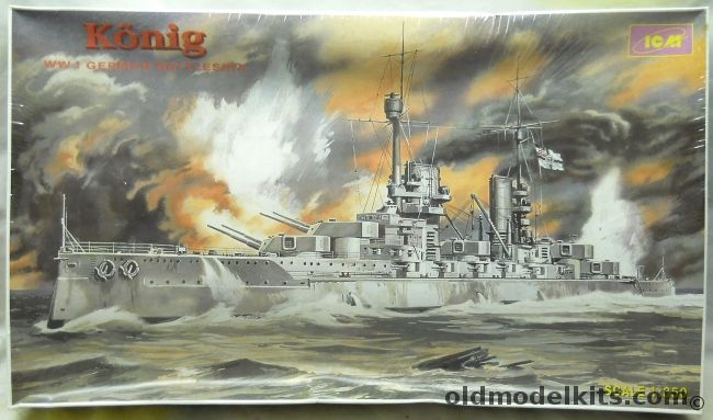 ICM 1/350 SMS Konig Battleship - German WW1 Dreadnought, S001 plastic model kit