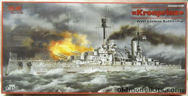 ICM 1/350 SMS Kronprinz Battleship - German WW1 Dreadnought, S003 plastic model kit
