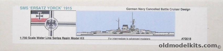IHP 1/700 SMS Ersatz Yorck 1915 - (Ersatz Gneisenau / Ersatz Scharnhorst) - Imperial Hobby Productions, 70018 plastic model kit