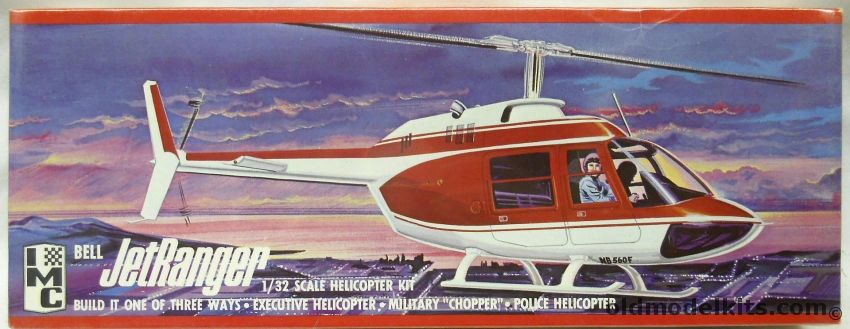 IMC 1/32 Bell 206 JetRanger - Executive / Police / Military Versions - (Jet Ranger), K402-200 plastic model kit