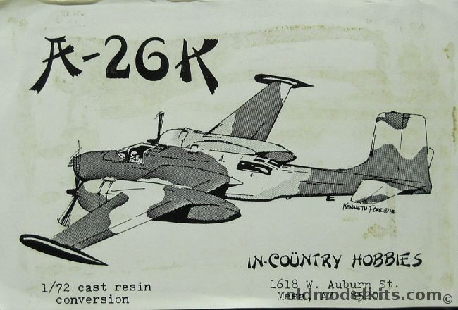 In-Country Hobbies 1/72 A-26K Invader Vietnam Conversion plastic model kit