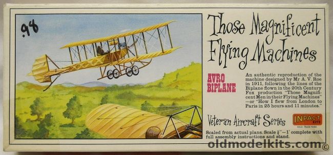Inpact 1/48 1910 Avro Biplane - Those Magnificent Flying Machines, P104 plastic model kit