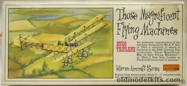 Inpact 1/48 1910 Avro Triplane, P106 plastic model kit