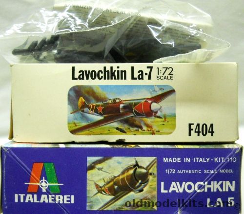 Italaerei 1/72 TWO Lavochkin LA-5 / Frog Lavochkin La-7 / Frog Fokker D-21 Bagged, 110 plastic model kit