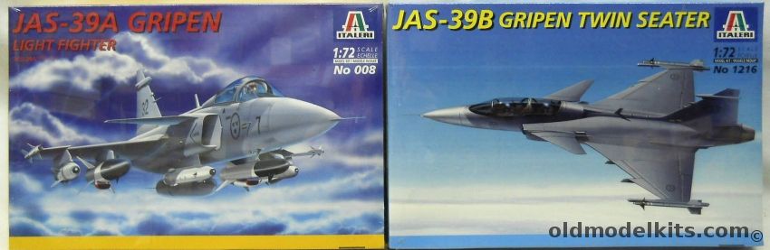Italeri 1/72 JAS-39A Gripen And JAS-39B Gripen Twin Seater - (JAS-39), 008 plastic model kit