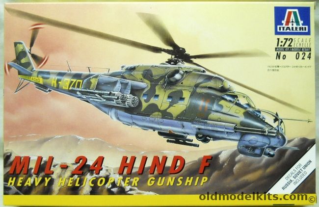 Italeri 1/72 TWO Mil-24 Hind F - USSR / Russia, 024 plastic model kit