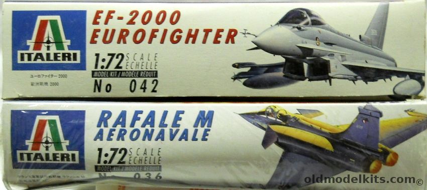Italeri 1/72 Rafael M Aeronavale And EF-2000 Eurofighter, 036 plastic model kit