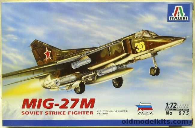 Italeri 1/72 TWO Mig-27M Strike Fighter, 075 plastic model kit