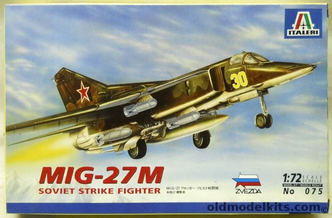 Italeri 1/72 TWO Mig-27M Strike Fighters, 075 plastic model kit