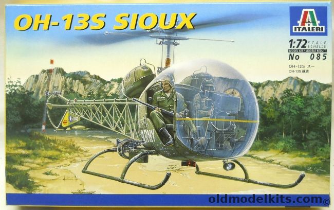 Italeri 1/48 Bell OH-13S Sioux - US Army / AH-1 Sioux British Army / AB-47 G-3 Italian Air Force, 847 plastic model kit