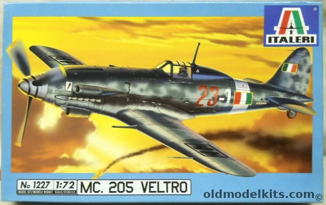 Italeri 1/72 TWO Macchi MC-205 Veltro, 1227 plastic model kit