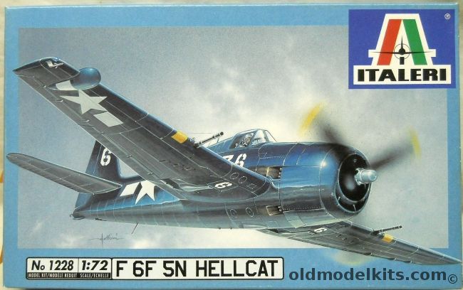 Italeri 1/72 TWO Grumman F6F 5N Hellcat - USS Independence September 1944, 1228 plastic model kit