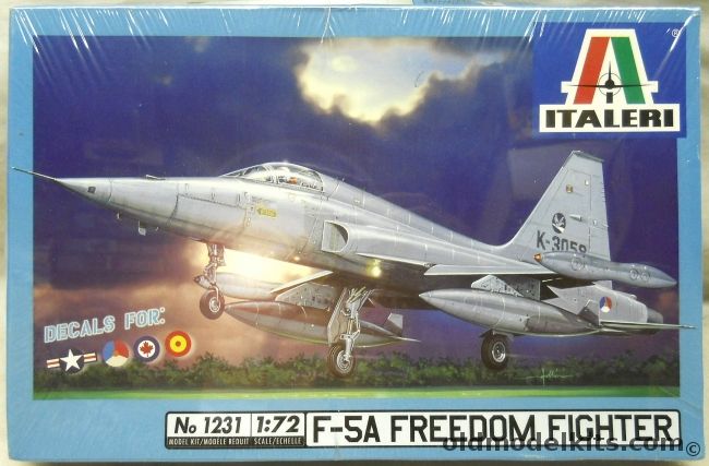 Italeri 1/72 F-5A Freedom Fighter - USAF / Netherlands / Canada RCAF / Spain, 1231 plastic model kit