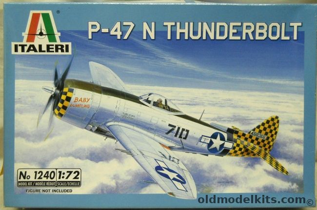 Italeri 1/72 TWO P-47 N Thunderbolt Bubble Top, 1240 plastic model kit